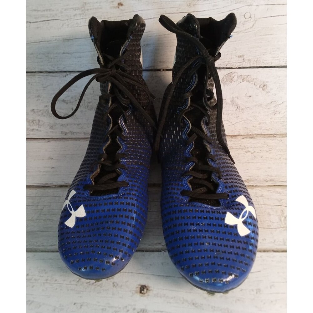 Under Armour Mens Soccer Cleats Size 12 Blue & Black